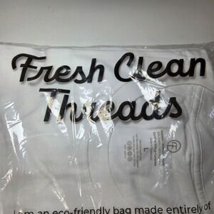 Fresh Clean Threads StratuSoft Crew Shirt White Womens Large WHI-WC-L
